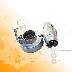 З'єднувач циліндричний 7-контактний ПС-300 АВ вилка+розетка 12-24 Ст./ Гост 9200-76 ТУ. ЗІЛ