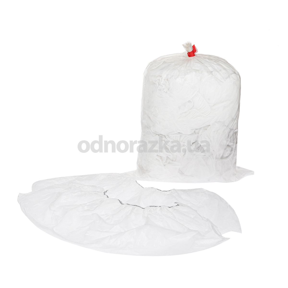 Одноразові бахіли з поліетилену 3 гр, білі, 100 шт