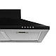 Кухонна витяжка Ventolux LIDO 50 BK (700), чорна купольна декоративна настінна витяжка на кухню, 50 см, фото 3