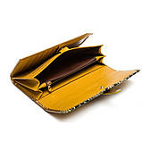 Гаманець жіночий з натуральної шкіри. Жіноче Портмоне. Шкіряний жіночий гаманець Чорний клатч, фото 5