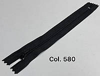 Молния швейная юбочная спираль тип 3 18 см / 580 черный /
