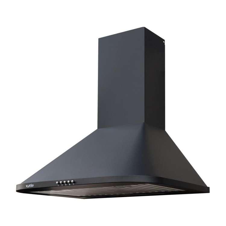 Чорна настінна декоративна купольна витяжка для кухні Ventolux MONACO 60 AN (800), шириною 60 см, фото 1