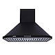 Чорна настінна декоративна купольна витяжка для кухні Ventolux MONACO 60 AN (800), шириною 60 см, фото 2