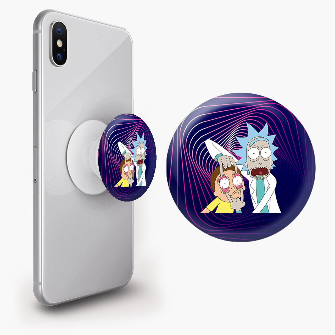 Тримач для смартфона попсокет (Popsockets)  Рік і Морті (Rick and Morty)