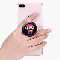 Попсокет (Popsockets) держатель для смартфона Амонг Ас Красный (Among Us Red) (8754-2406)