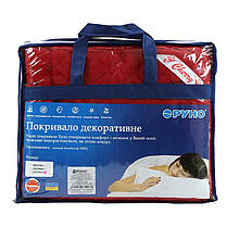 Покривало на ліжко, диван Руно Червоне 212х240 двостороннє євро, фото 4