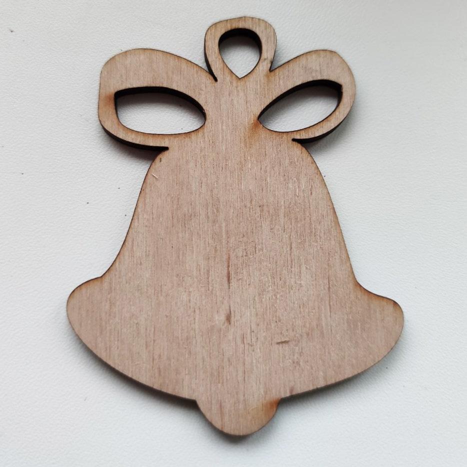 Підвіска з фанери "Дзвіночок" 7,2*9,5 см.|для декупажу| під декорування |для розпису