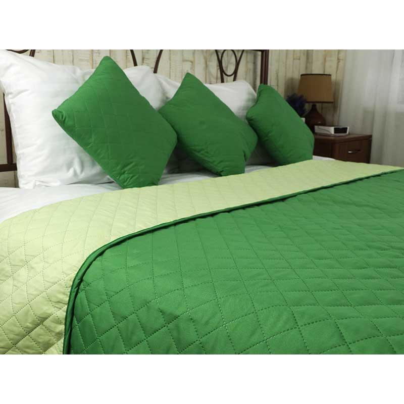 Покривало на ліжко, диван Руно Зелене 150х212 двостороннє полуторне
