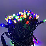 Світлодіодна гірлянда нитка DELUX String Flash 10м 100 LED мульти/чорний, фото 5