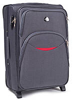Валіза тканинна WINGS 1708 велика сіра 2 колеса