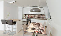 Наклейка 3Д виниловая на стол Zatarga «Лондонская площадь» 650х1200 мм для домов, квартир, столов,