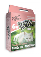 Наполнитель для кошачьего лотка TOFU (ТОФФУ) Honey peach KOTIX (Котикс) Сладкий персик, 6 л