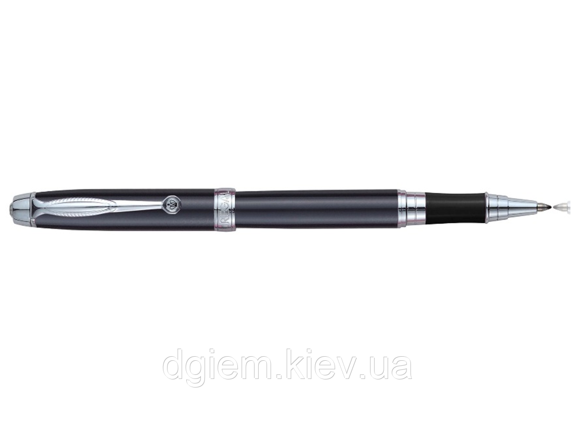 Ручка ролер Regal чорна в подарунковому футлярі L