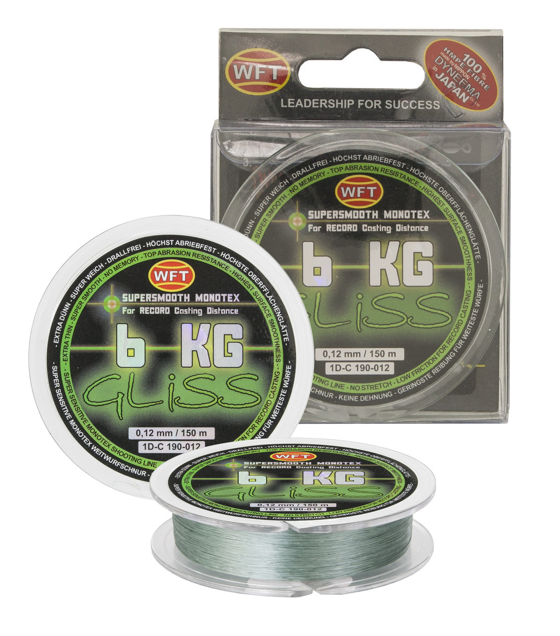 Шнур WFT KG Gliss Monotex Green 300 м 0.25 мм19кг