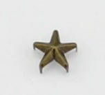 Заклепки зірочки, на вусиках самопробивні, 10 шт. 9 мм, бронза