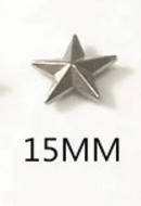 Заклепки зірочки, на вусиках самопробивні, 10 шт. 15 мм, срібло