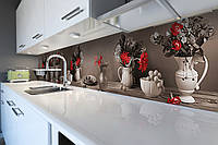 Скинали на кухню Zatarga «Винтажный натюрморт» 600х2500 мм виниловая 3Д наклейка кухонный фартук самоклеящаяся