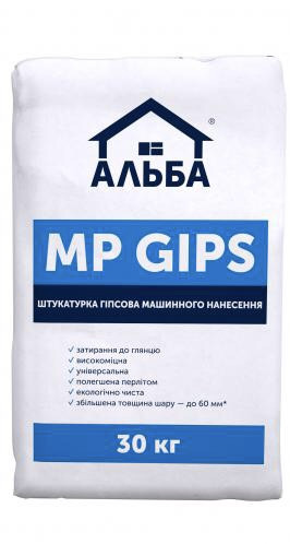 Штукатурка АЛЬБА гіпсова MP 30 кг, фото 1