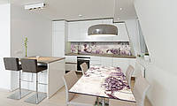 Наклейка 3Д виниловая на стол Zatarga «Фиолетовый Прованс» 650х1200 мм для домов, квартир, столов,