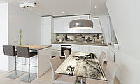 Наклейка 3Д виниловая на стол Zatarga «Старое Село» 600х1200 мм для домов, квартир, столов, кофейн,