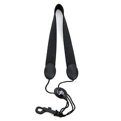 Ремінь для сопрано / альт саксофона D'ADDARIO SJA13 Saxophone Fabric Neck Strap Alto/Soprano - Snap Hook (Black)