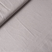 Бавовна преміум з дрібним горошком на кавовому, ш. 160 см