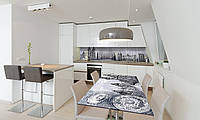 Наклейка 3Д виниловая на стол Zatarga «Туманная Прага» 650х1200 мм для домов, квартир, столов, кофейн,