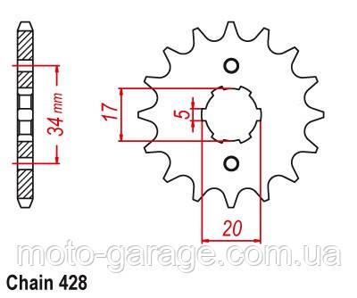 Зірка передня JT Sprockets JTF1264.15