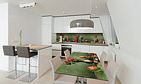 Наклейка 3Д виниловая на стол Zatarga «Натюрморт Ягоды и Розы» 600х1200 мм для домов, квартир, столов,