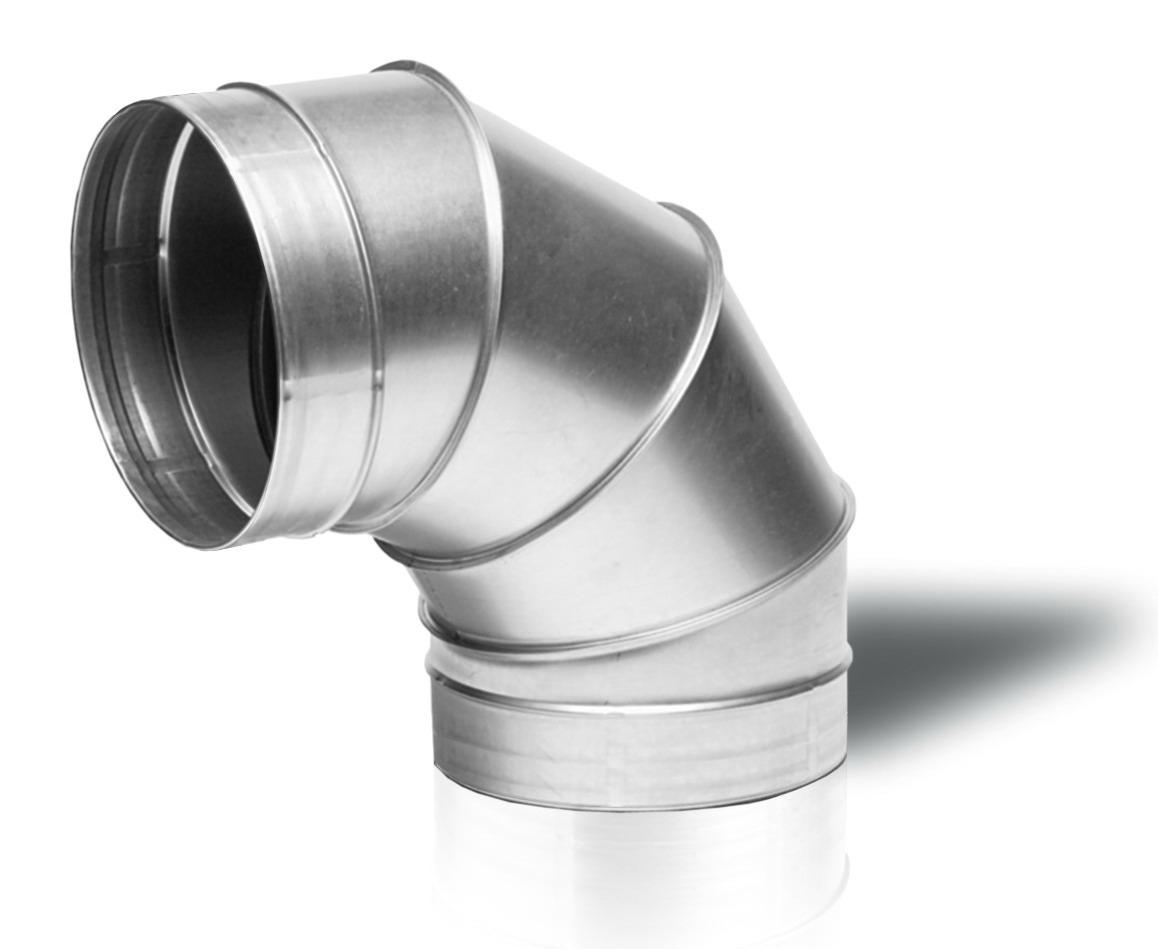 Відвід вентил. оцин. 90 г. 140мм, фото 1