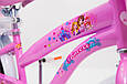 Іспанська дитячий рожевий велосипед для дівчинки PRINCESS 18 дюймів від 6 років з кошиком і багажником, фото 5