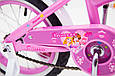 Іспанська дитячий рожевий велосипед для дівчинки PRINCESS 18 дюймів від 6 років з кошиком і багажником, фото 9
