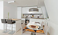 Наклейка 3Д виниловая на стол Zatarga «Тирамису» 600х1200 мм для домов, квартир, столов, кофейн, кафе