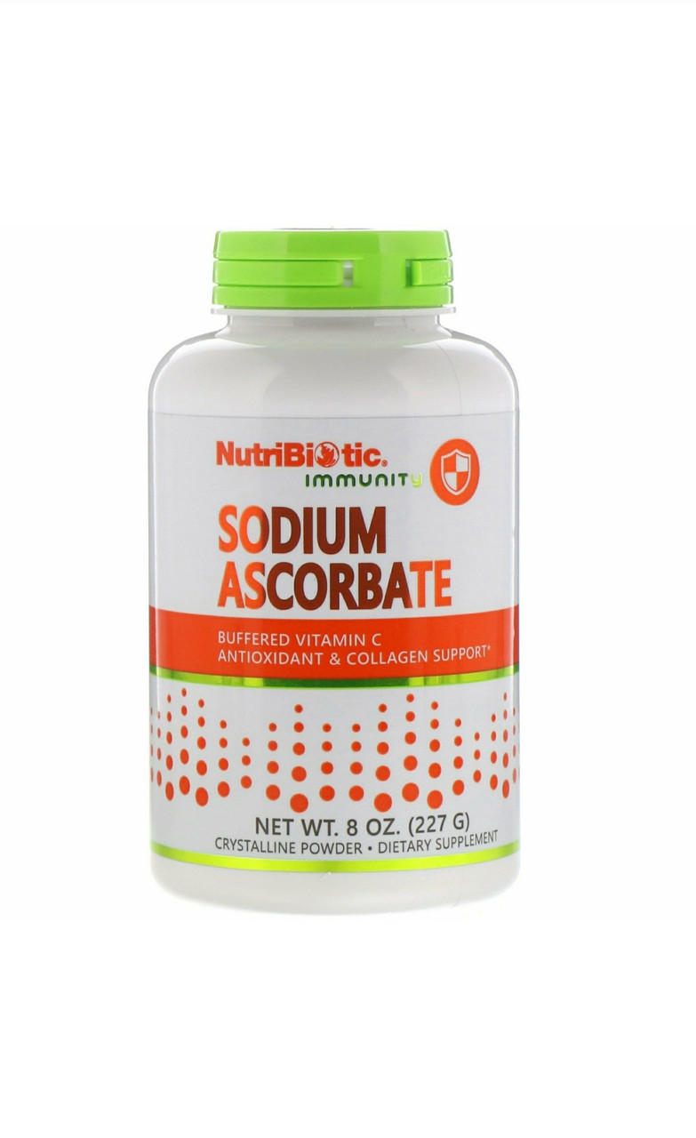 Sodium ascorbate, NutriBiotic Immunity, буферизований вітамін C, кристалічний порошок, 227 г