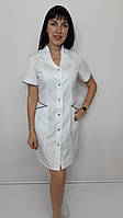 Жіночий медичний халат Тая котон короткий рукав