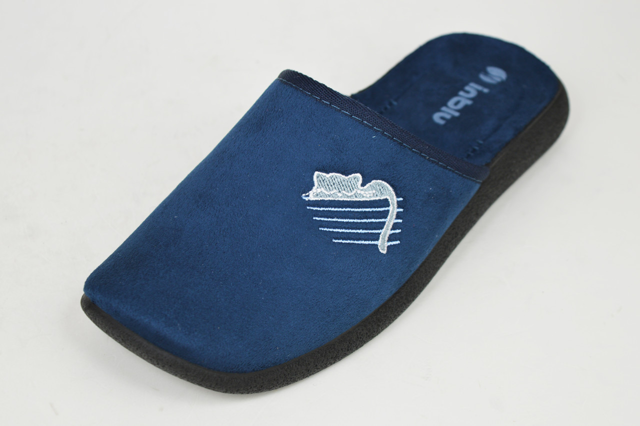 Капці жіночі кімнатні Inblu AQ1D 38 Сині велюр