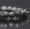 Чоловічий браслет з натурального каміння, кам'яний браслет з черепом з Яшми, фото 6