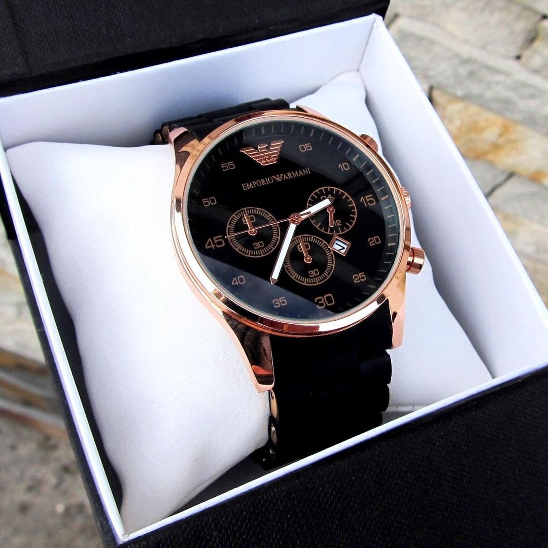 Чоловічий годинник Armani Emporio, Армані, чоловий годинник, чорний