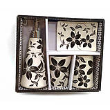 Набір для ванної з кераміки Квіти, фото 2