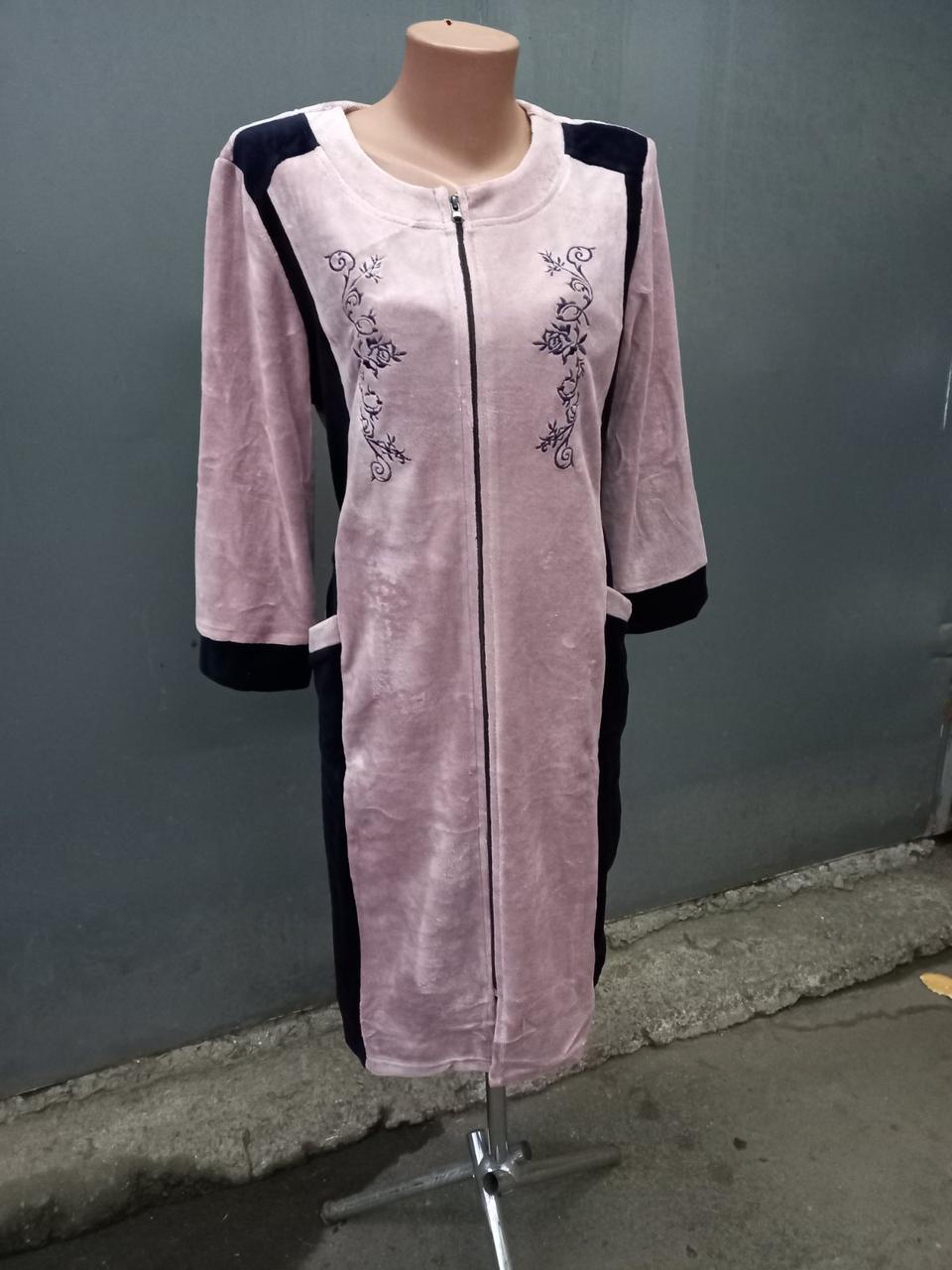 Красивый Женский Халат Больших Размеров с Вышивкой — Купить Недорого на ...