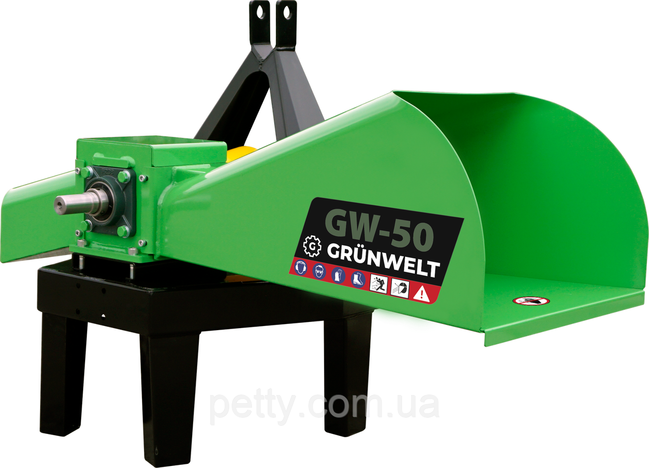 Подрібнювач гілок GrunWelt GW-50-4 (50 мм, 4 ножа, 7 к.с., ВМО) | PETTY - фото 4 - id-p1305032391