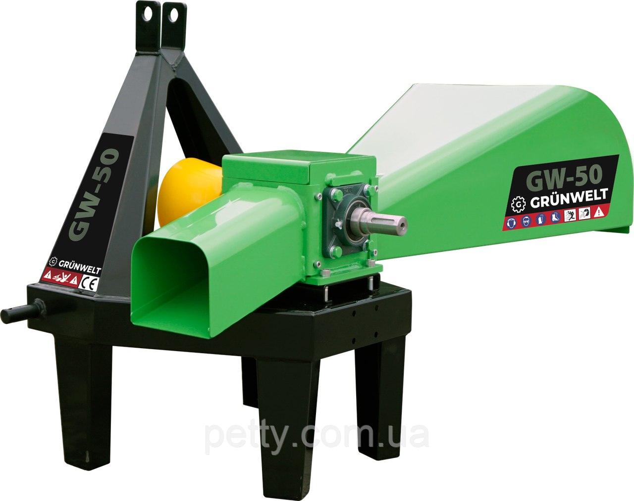 Подрібнювач гілок GrunWelt GW-50-4 (50 мм, 4 ножа, 7 к.с., ВМО) | PETTY - фото 5 - id-p1305032391