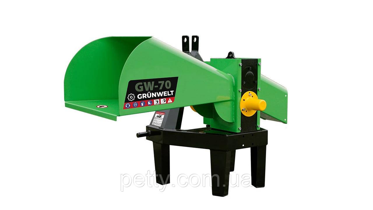 Подрібнювач гілок GrunWelt GW-70-6 (55 мм, 6 ножів, 10 к.с., ВМО) | PETTY - фото 1 - id-p1305032397