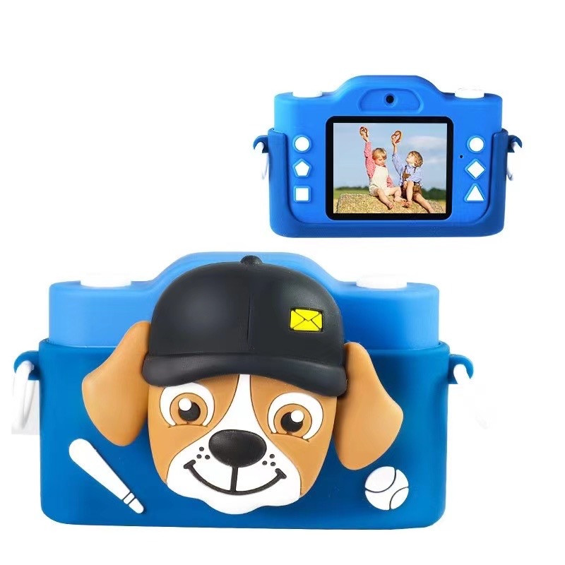 Дитячий цифровий фотоапарат Smart Kids TOY G16 DOG PUPPY Синій 2 камери 40MP HD екран