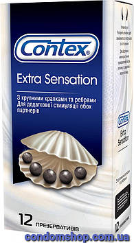 Презервативи Contex Extra Sensation з точками та ребрами 2 в 1 для додаткової стимуляції #12