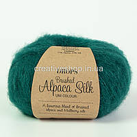 Пряжа Drops Brushed Alpaca Silk (колір 11 forest green)