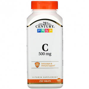 Вітамін С (аскорбінова кислота) 21st Century Vitamin C 500 мг 250 таб.