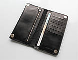 Чоловічий гаманець із натуральної шкіри "Nero" black, фото 7