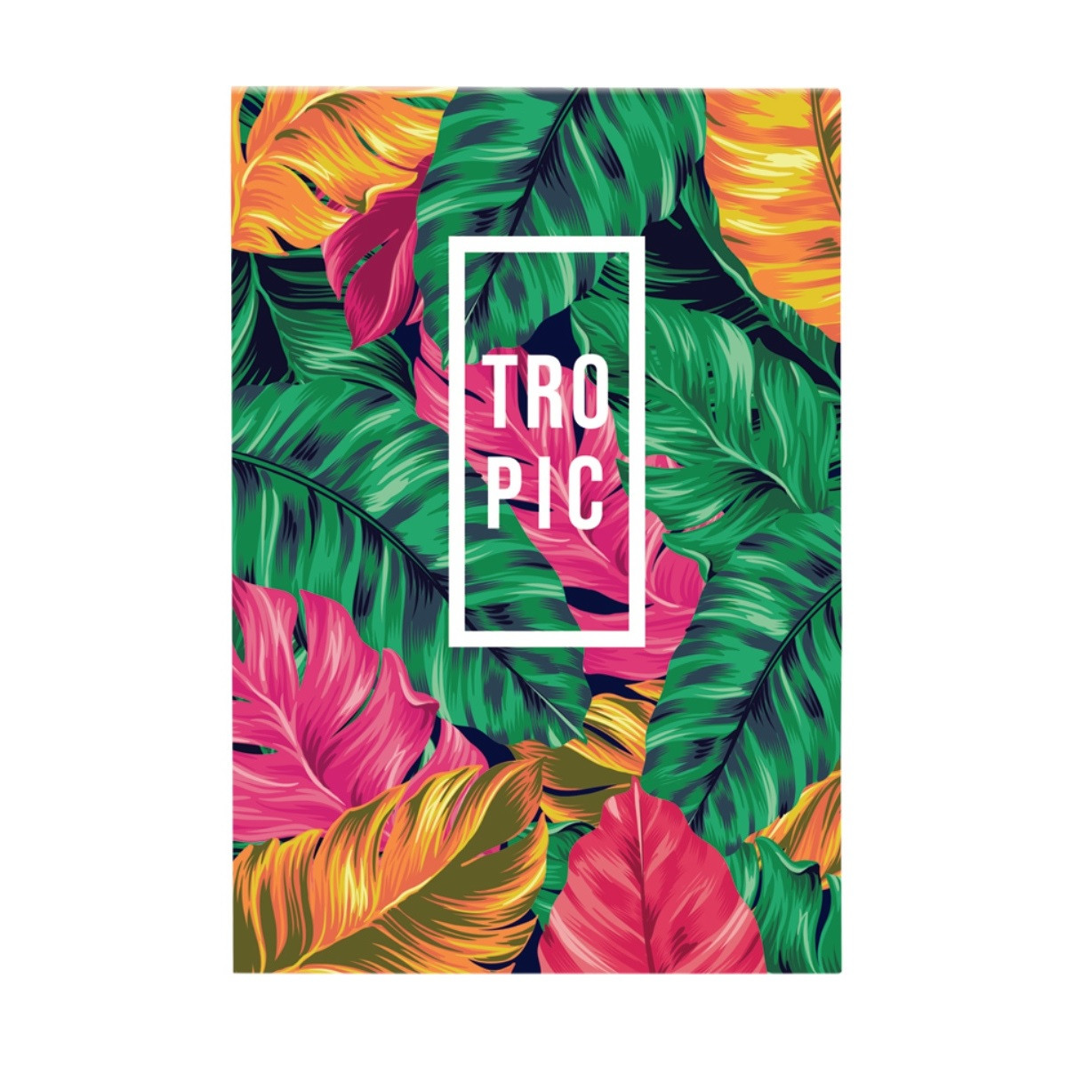 Блокнот А5 гнучка обкладинка, 50 аркушів, у клітинку "Тропік" "Neon Tropics" 8441-07-A_1, фото 1