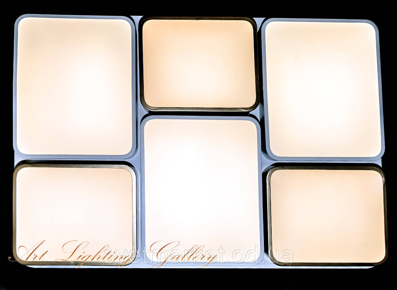 Прямокутна світлодіодна стельова люстра 9151, фото 1